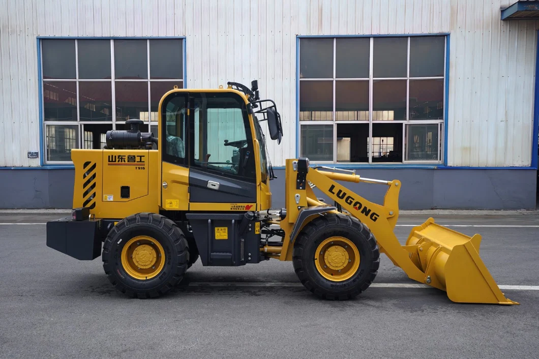 Basic Customization! China Lugong Factory Mini 4WD 0.5/1/1.5/2/2.5t Loaders Skid Steer/Telescopic/Front End/Bucket Wheel Loader T916 with EPA/Eac/CE/ISO/Euro 5