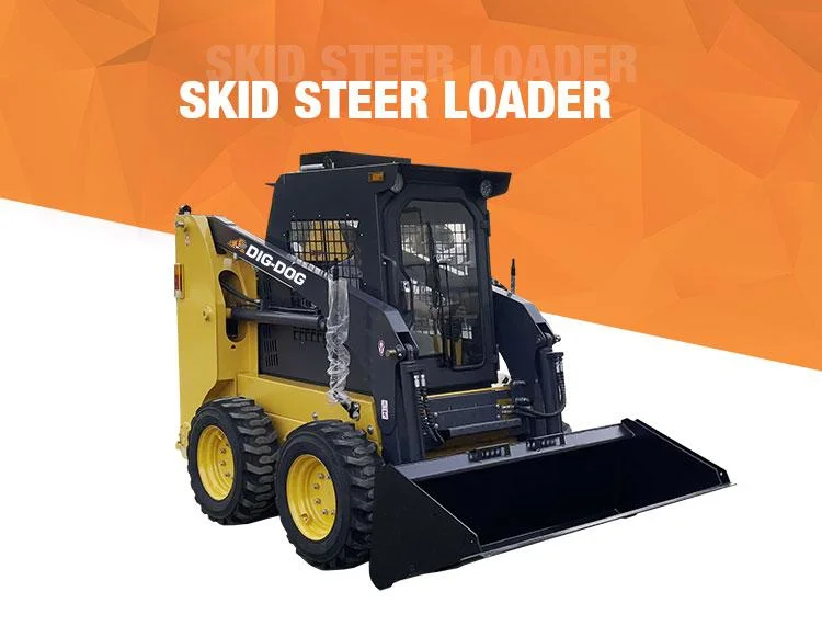 Hot Sale Wheel Skid Steer Loader Construction Loader Grader Attachment for Skid Steer Trencher Bulldozer in Excavator Micro Skid Steer