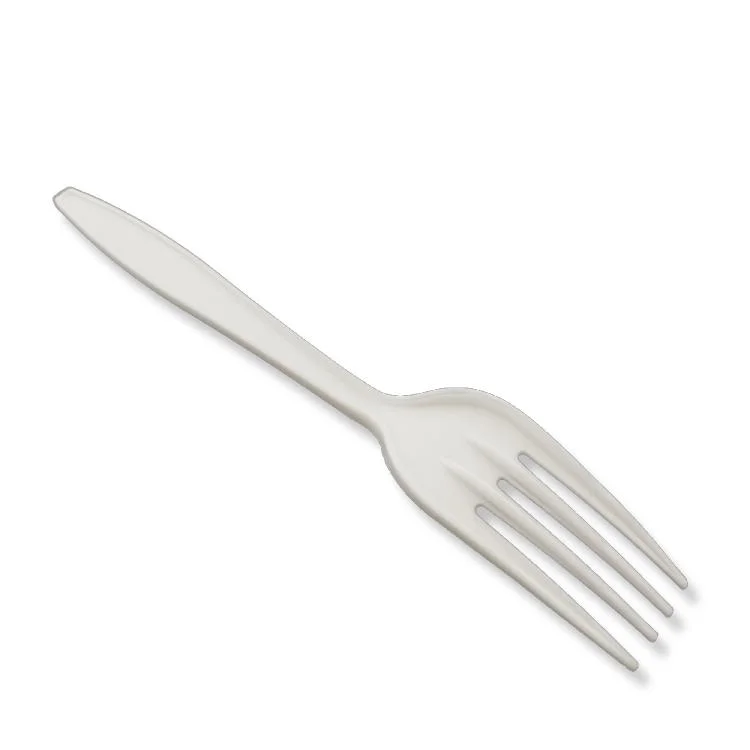 Comida Plastic Hot Storage Cornstarch Microwavable 8&quot; Fork Cutlery Sets, Flight Plastic Spoon Fork