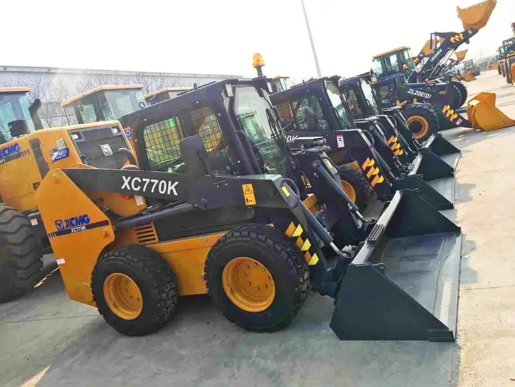 China Top Brand Skid Steel Loader Xc770K Snow Removal Skid Steer Loader Price