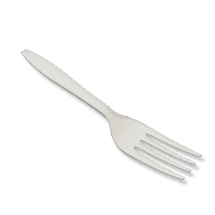 Comida Plastic Hot Storage Cornstarch Microwavable 8&quot; Fork Cutlery Sets, Flight Plastic Spoon Fork