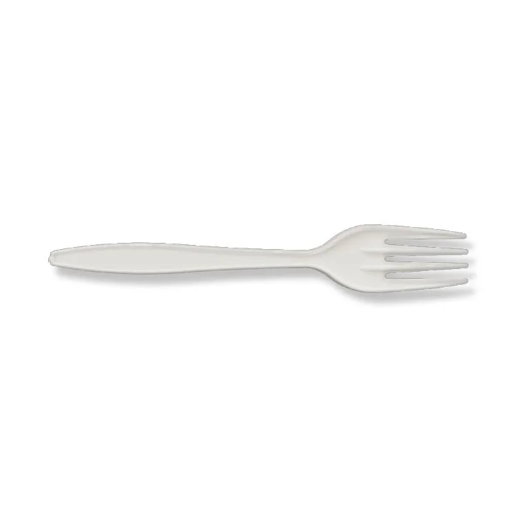 Comida Plastic Hot Storage Cornstarch Microwavable 8&quot; Fork Cutlery Sets, Flight Plastic Spoon Fork